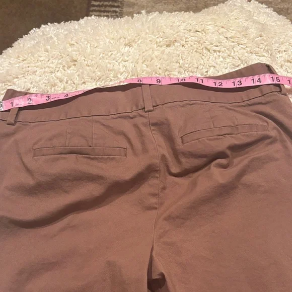 LOFT Mauve-Taupe Cropped Chinos - Picture 6 of 8